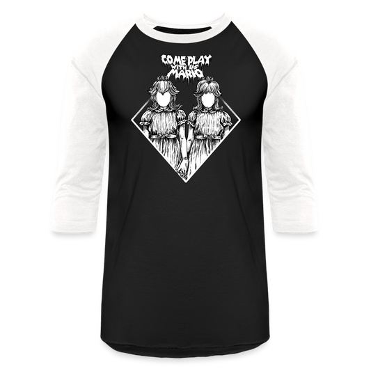 Come Play With Us - Unisex Baseball T-Shirt - black/white