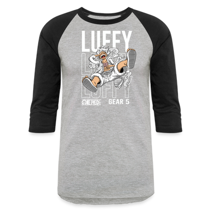 Luffy Luffy Luffy G5 - Baseball T-Shirt - heather gray/black