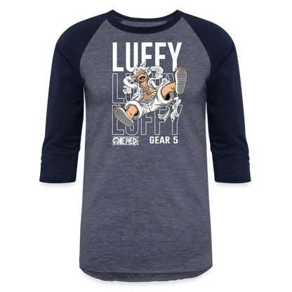 Luffy Luffy Luffy G5 - Baseball T-Shirt - heather blue/navy