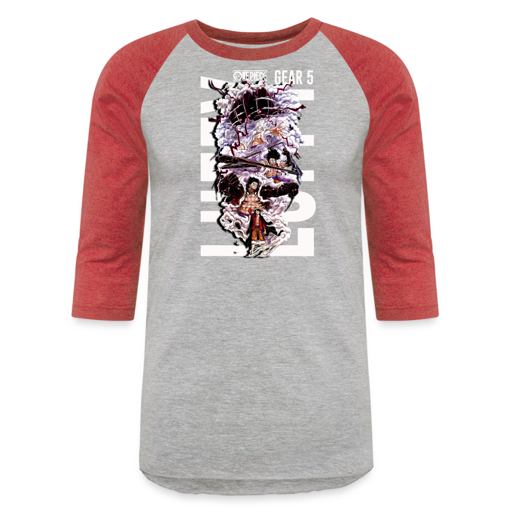 Gearshift - Baseball T-Shirt - heather gray/red