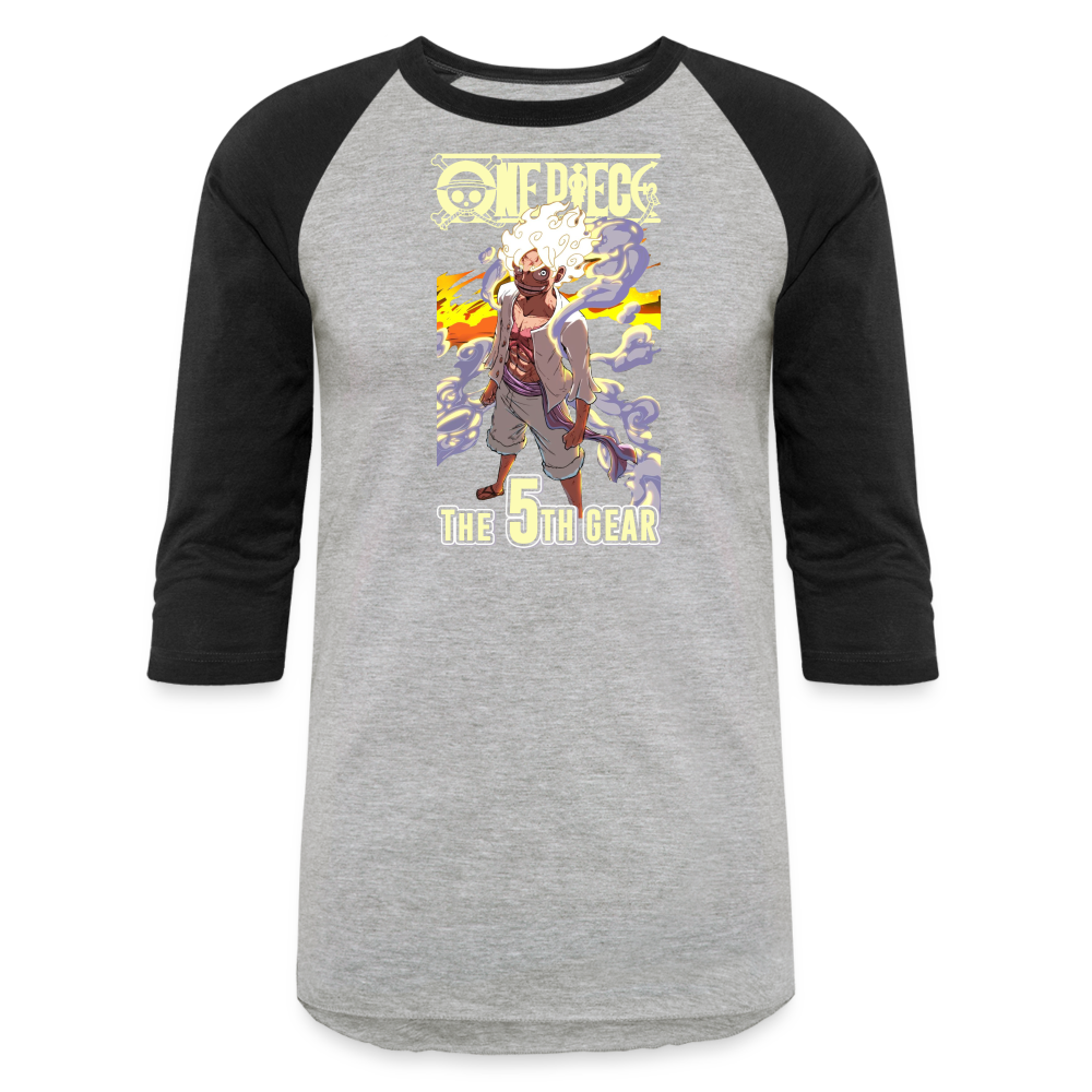 Sun God - Baseball T-Shirt - heather gray/black