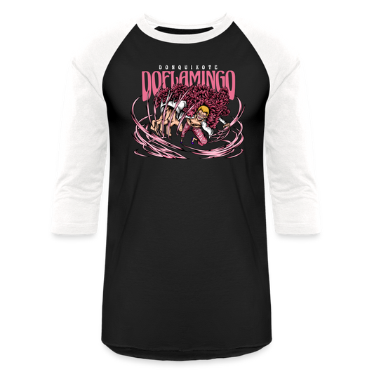 Doflamingo - Baseball T-Shirt - black/white