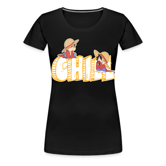 Luffy Chill - Women’s Premium T-Shirt - black