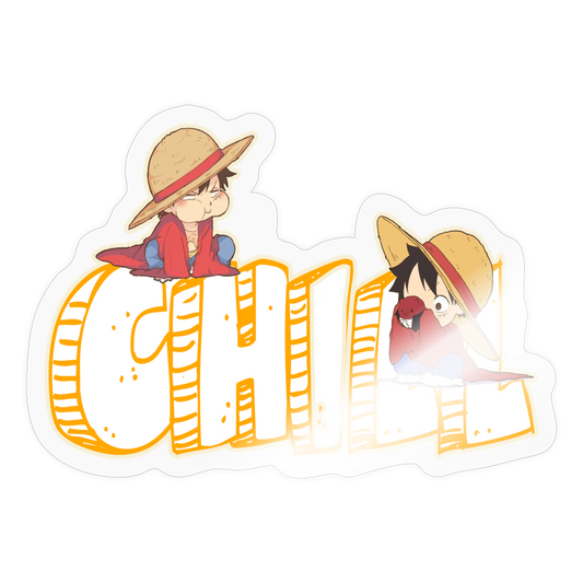 Luffy Chill - Sticker - transparent glossy