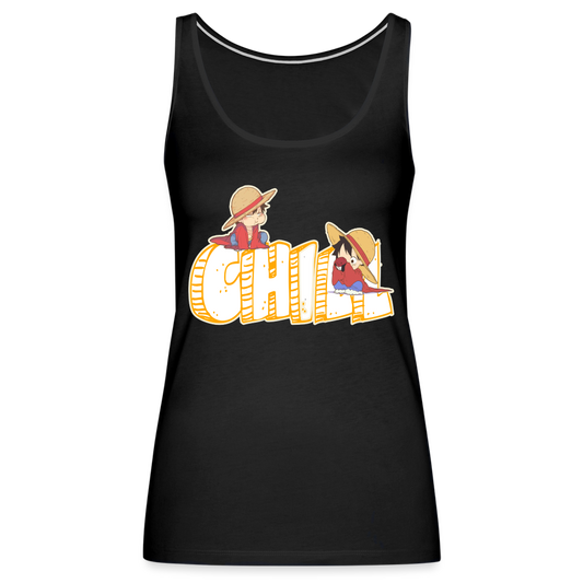 Luffy Chill - Women’s Premium Tank Top - black