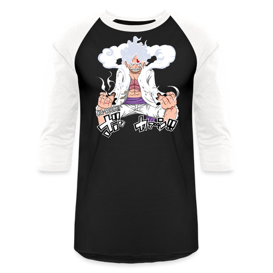 Luffy Ka-BOOM - Baseball T-Shirt - black/white