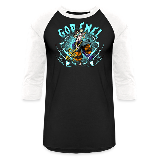 God Enel - Baseball T-Shirt - black/white