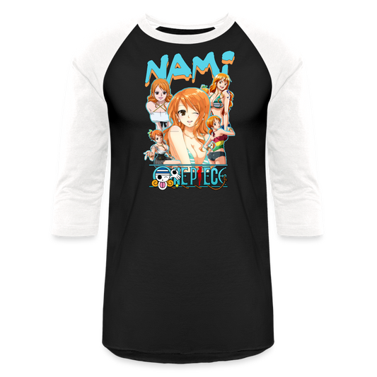 Nami-Swan - Baseball T-Shirt - black/white