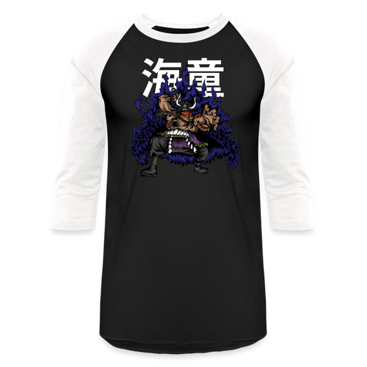 The King of the Beasts - Baseball T-Shirt - black/white
