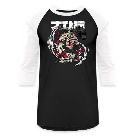Mochi Mochi - Baseball T-Shirt - black/white