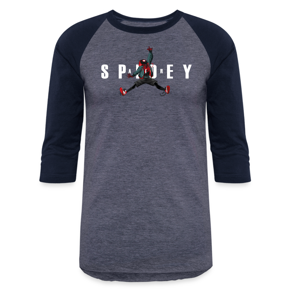 Air Spidey - Baseball T-Shirt - heather blue/navy