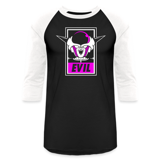 Evil! - Baseball T-Shirt - black/white
