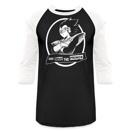 Prince of Saiyans - Baseball T-Shirt - black/white