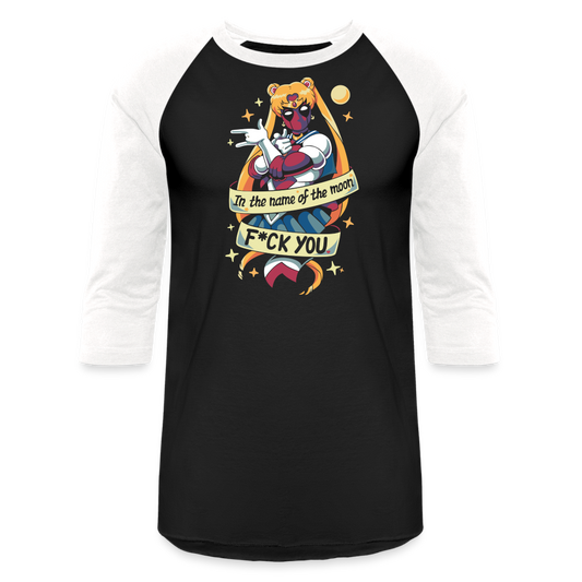 DeadMoon - Baseball T-Shirt - black/white