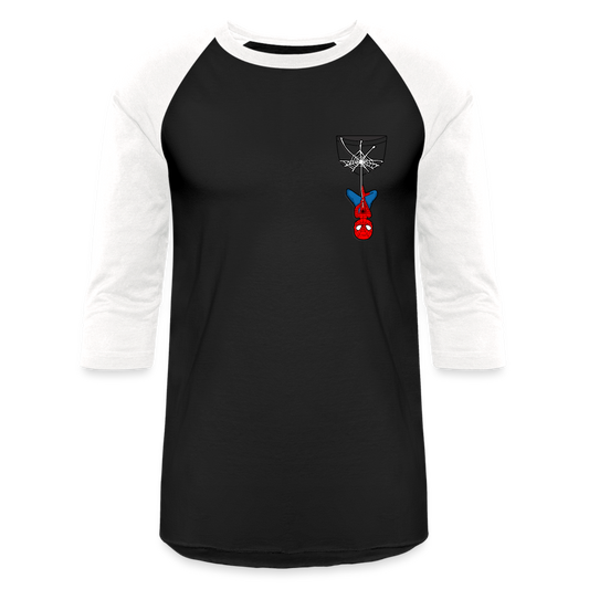 Web Slinger - Baseball T-Shirt - black/white