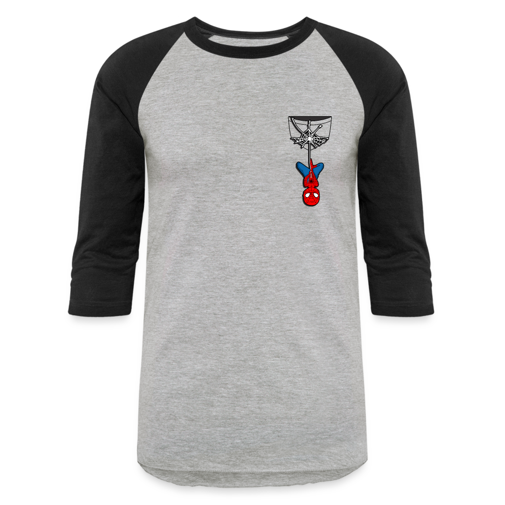 Web Slinger - Baseball T-Shirt - heather gray/black