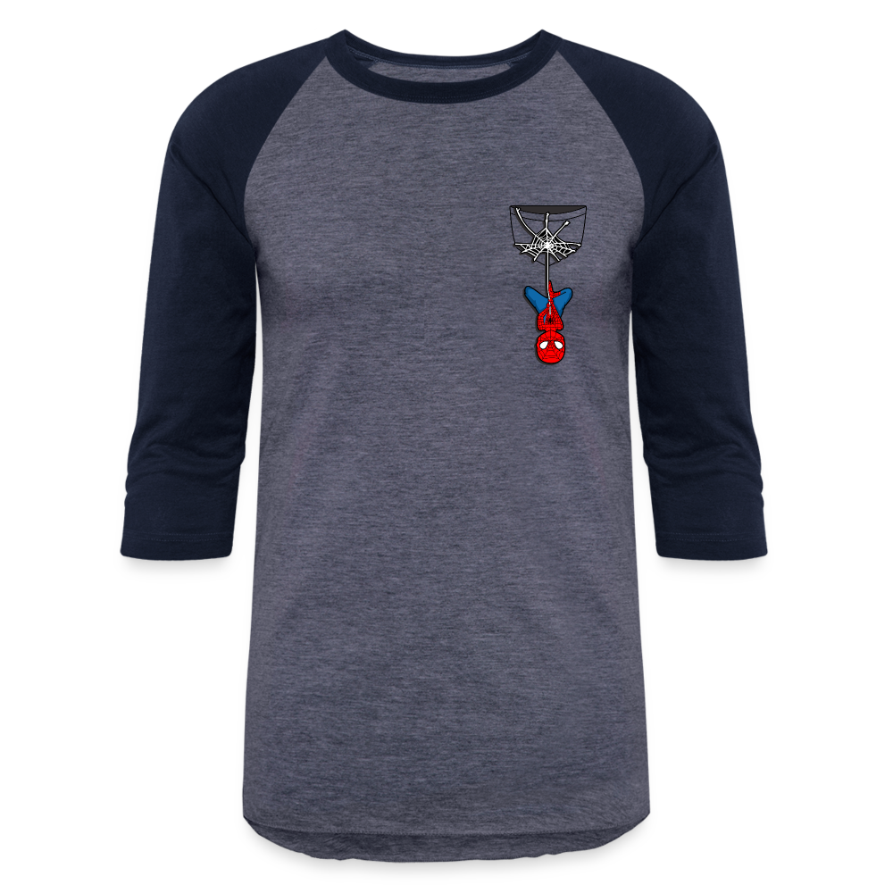 Web Slinger - Baseball T-Shirt - heather blue/navy