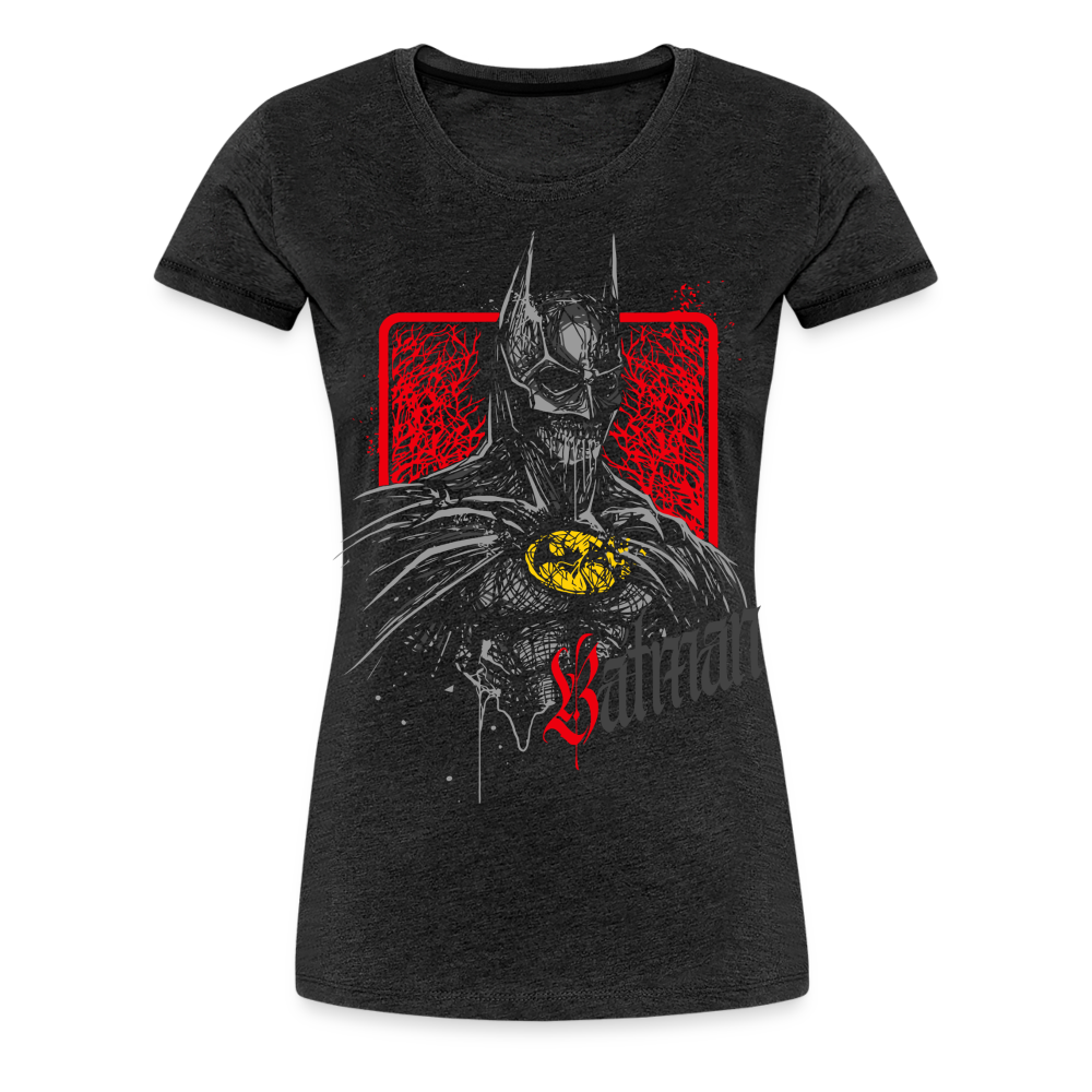 Shattered Batman - Women’s Premium T-Shirt - charcoal grey