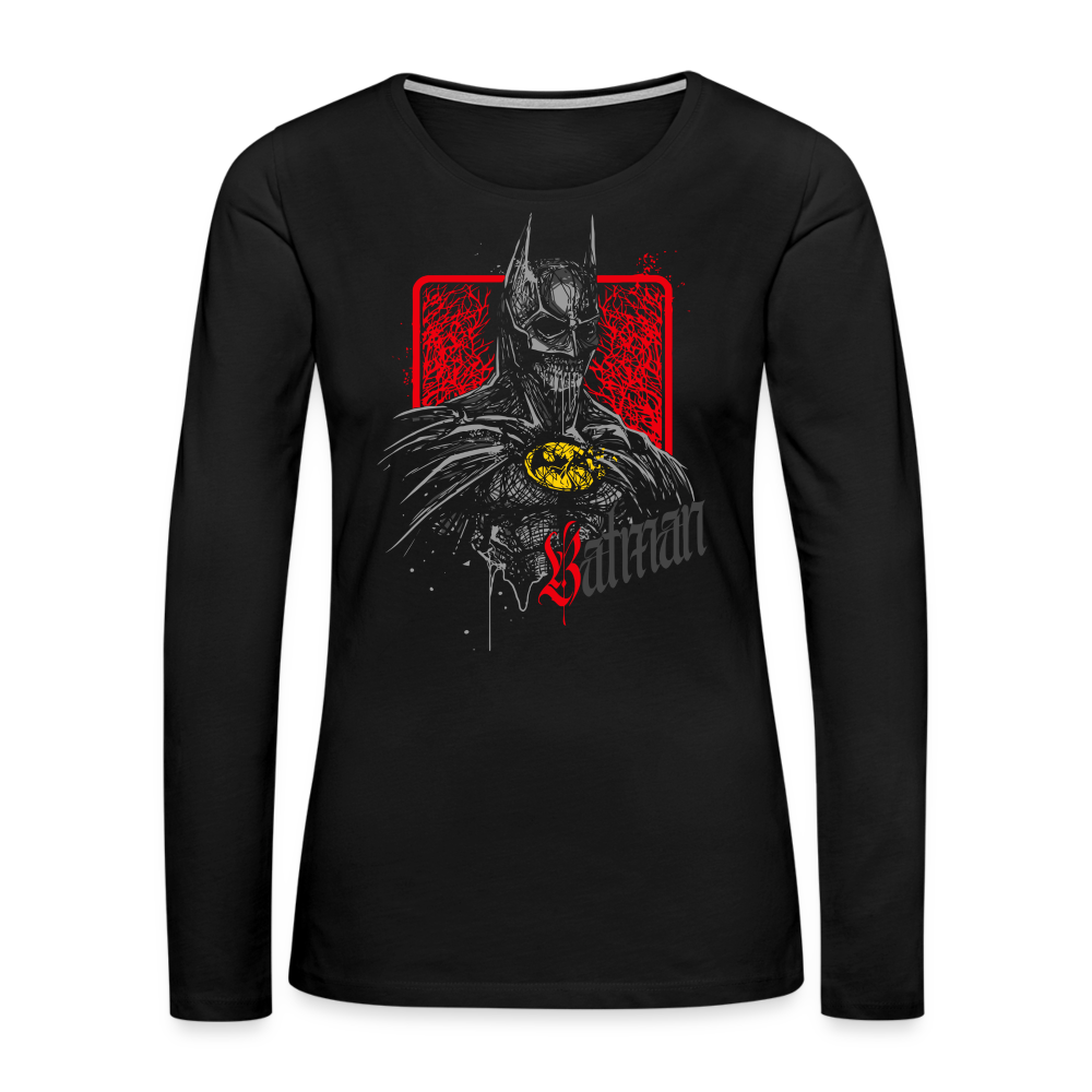 Shattered Batman - Women's Premium Long Sleeve T-Shirt - black