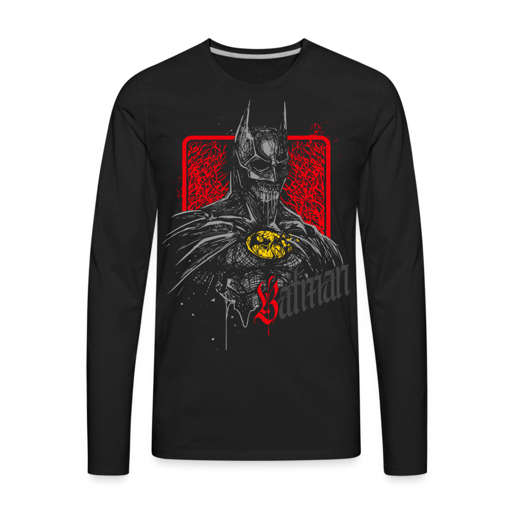 Shattered Batman - Men's Premium Long Sleeve T-Shirt - black