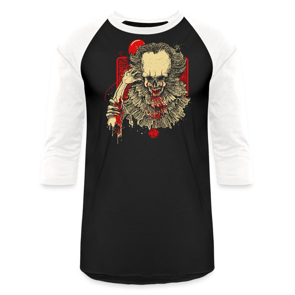 IT Skull - Baseball T-Shirt - black/white