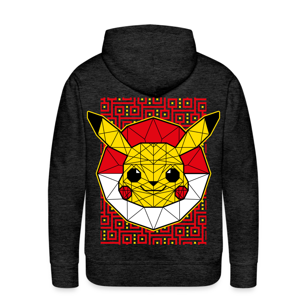 Stained Glass Pikachu - Men’s Premium Hoodie - charcoal grey