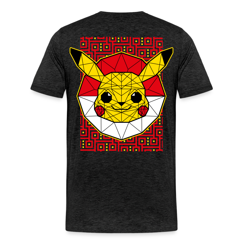 Stained Glass Pikachu - Men's Premium T-Shirt - charcoal grey