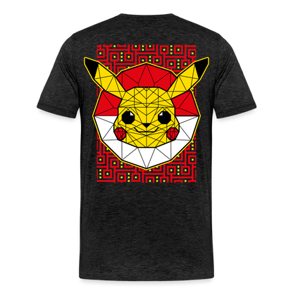 Stained Glass Pikachu - Men's Premium T-Shirt - charcoal grey