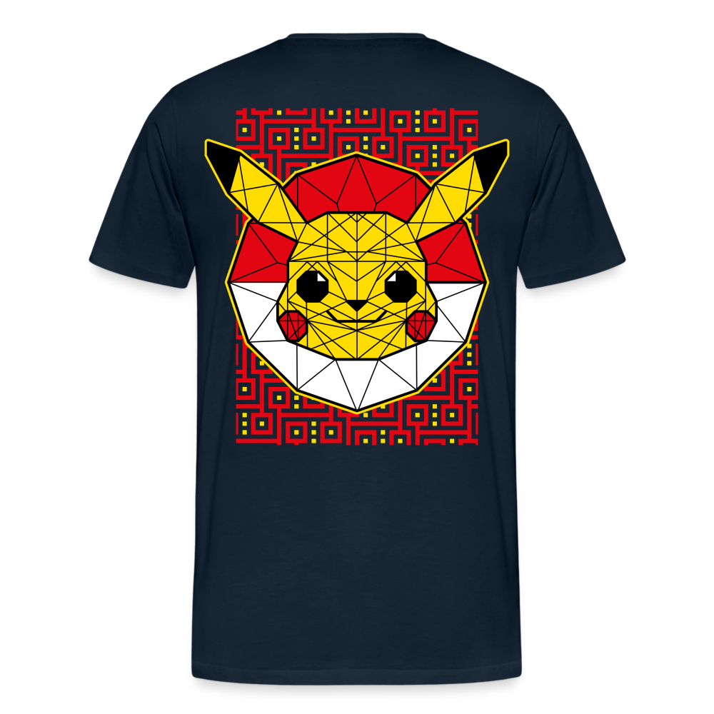 Stained Glass Pikachu - Men's Premium T-Shirt - deep navy