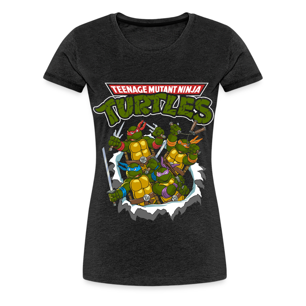 Turtle Power - Women’s Premium T-Shirt - charcoal grey