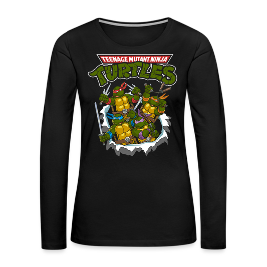 Turtle Power - Women's Premium Long Sleeve T-Shirt - black