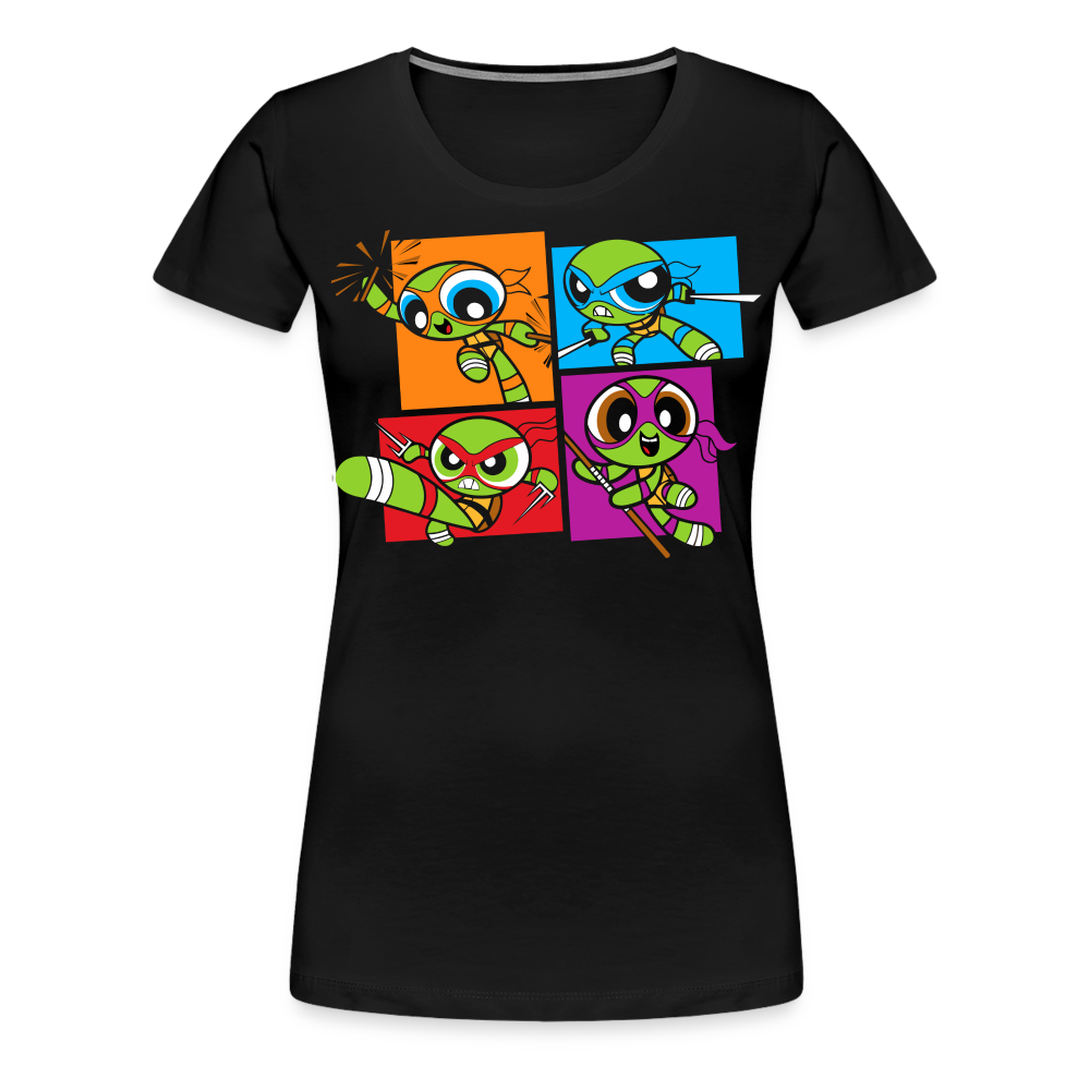 Powerpuff Turtles - Women’s Premium T-Shirt - black