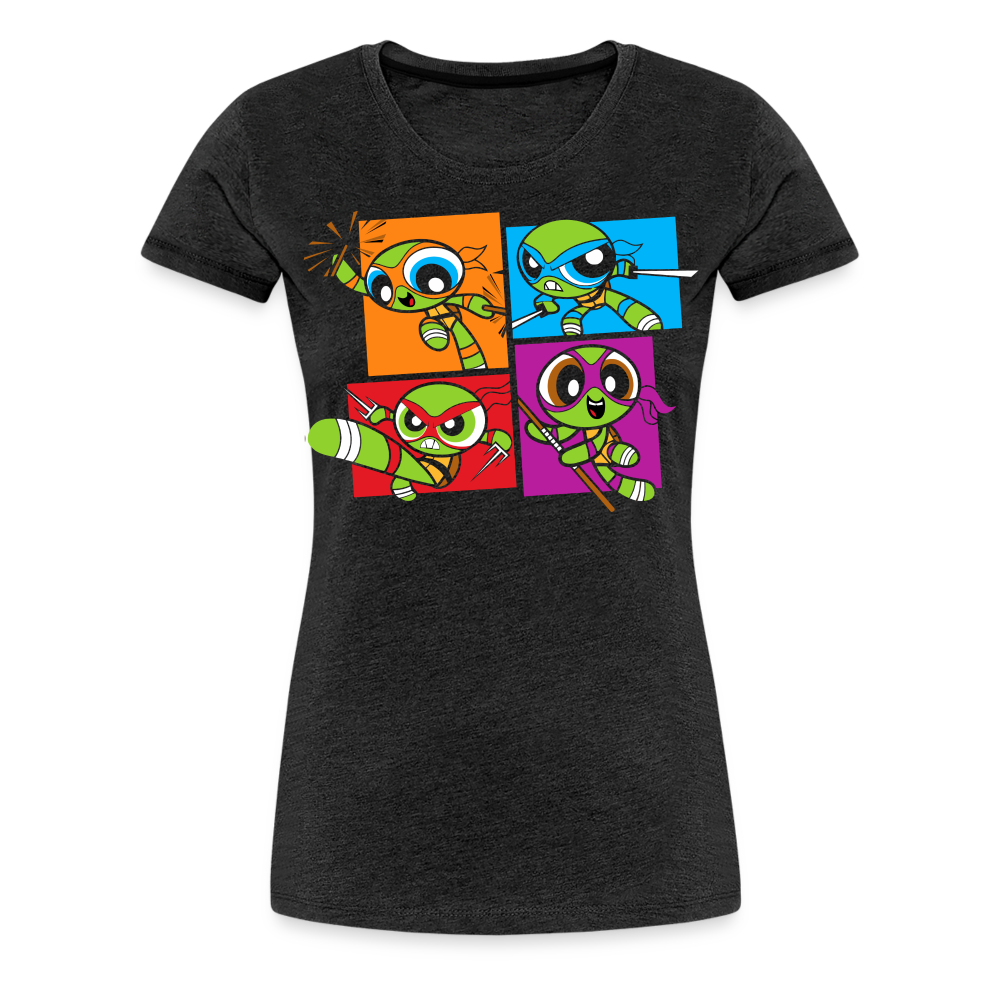 Powerpuff Turtles - Women’s Premium T-Shirt - charcoal grey