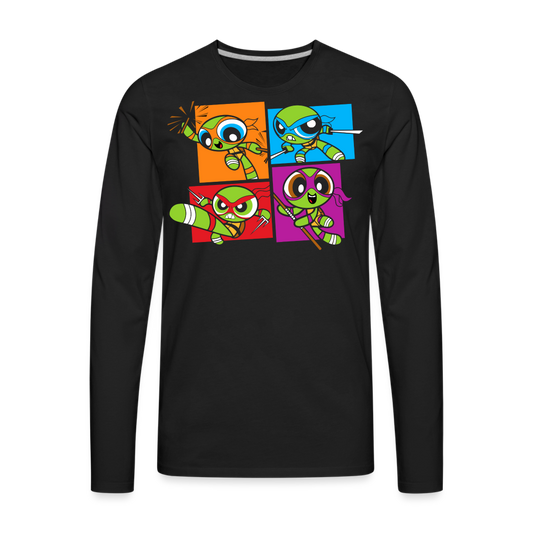 Powerpuff Turtles - Men's Premium Long Sleeve T-Shirt - black