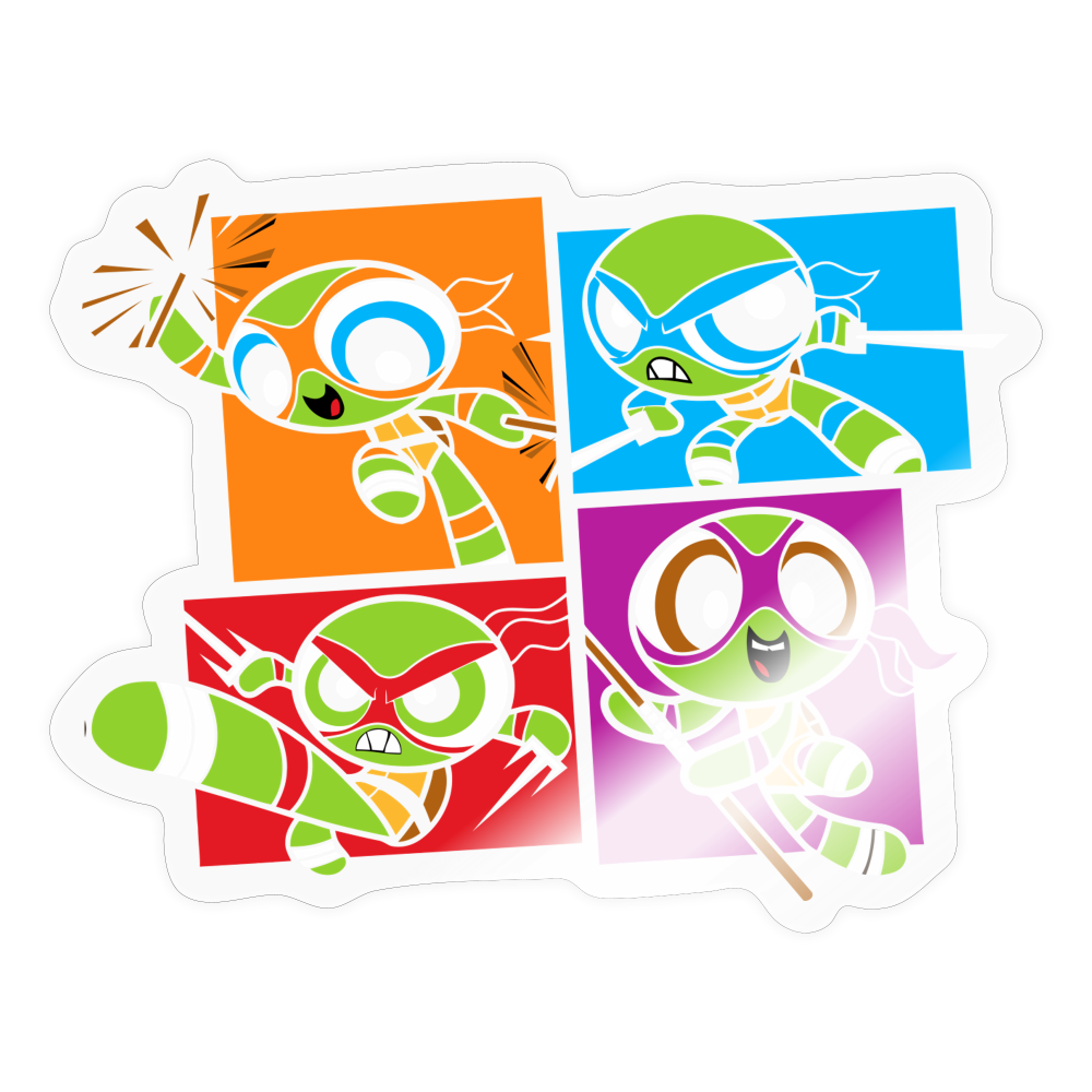 Powerpuff Turtles - Sticker - transparent glossy