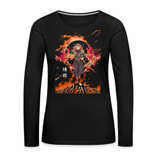 Flame Hashira - Women's Premium Long Sleeve T-Shirt - black