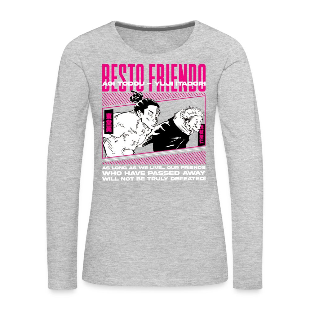 Besto Friendo - Women's Premium Long Sleeve T-Shirt - heather gray
