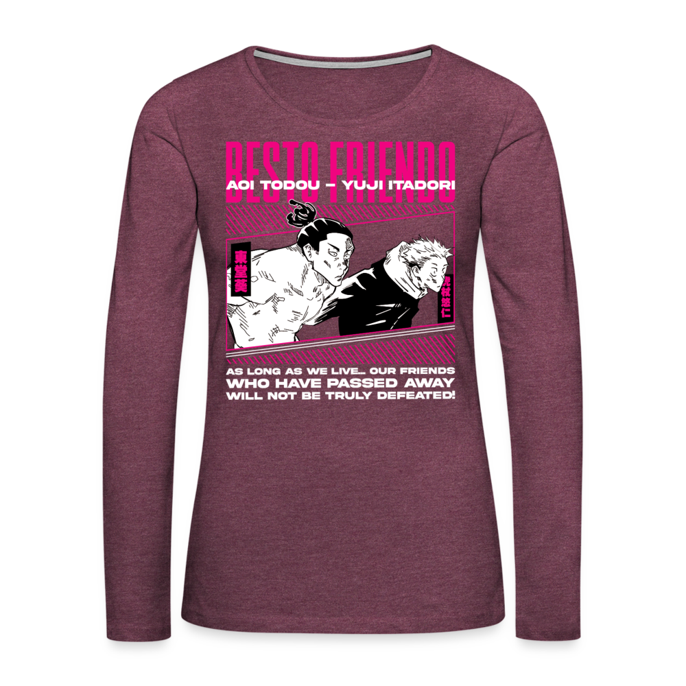Besto Friendo - Women's Premium Long Sleeve T-Shirt - heather burgundy