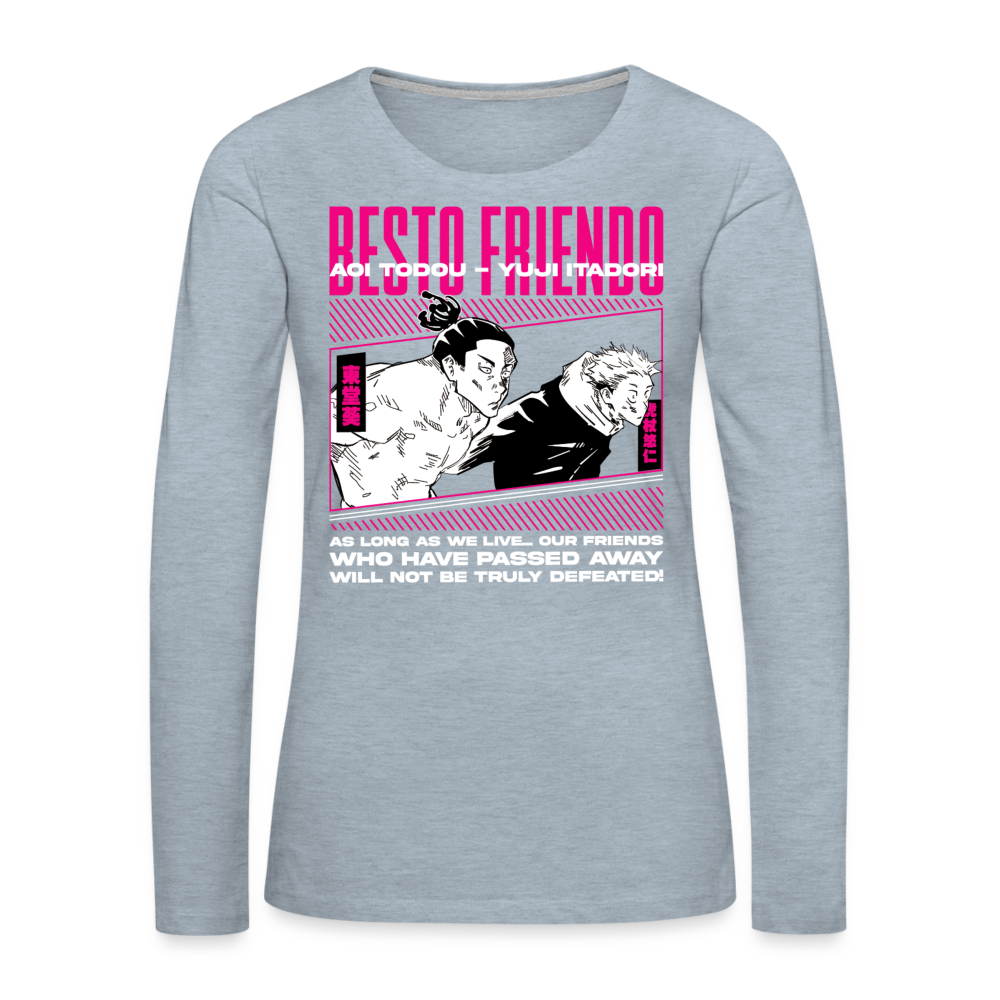 Besto Friendo - Women's Premium Long Sleeve T-Shirt - heather ice blue