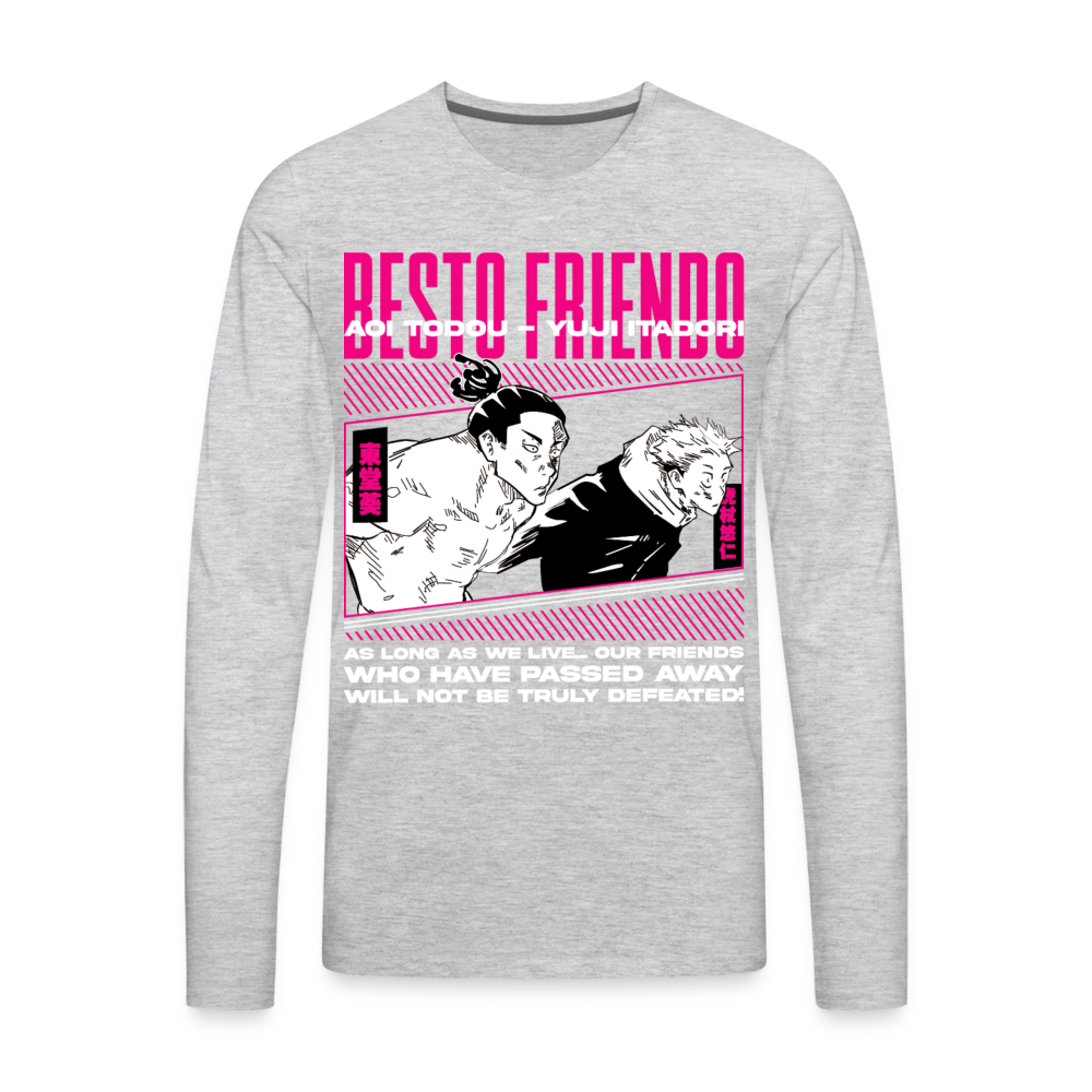 Besto Friendo - Men's Premium Long Sleeve T-Shirt - heather gray