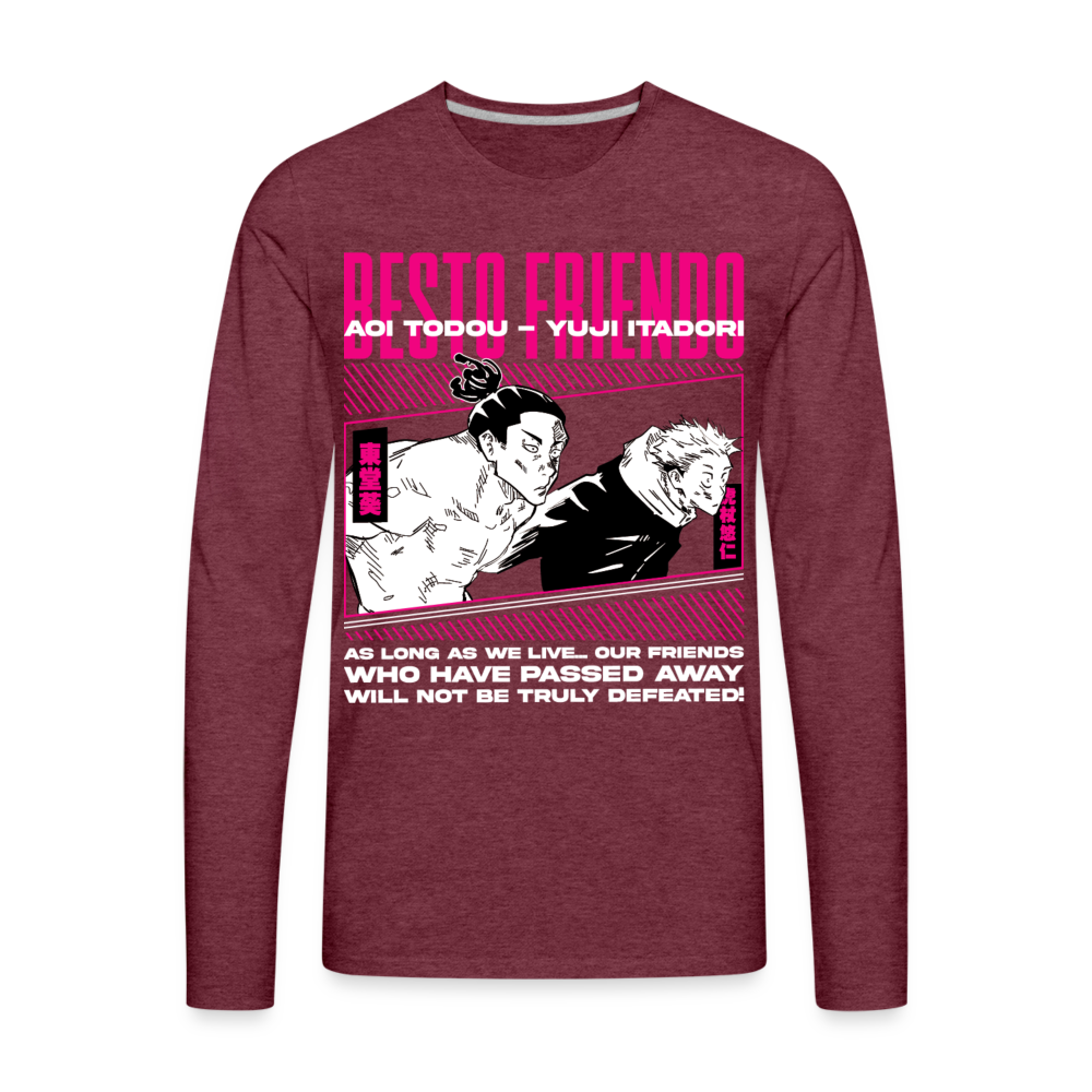 Besto Friendo - Men's Premium Long Sleeve T-Shirt - heather burgundy