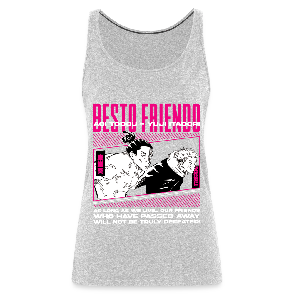 Besto Friendo - Women’s Premium Tank Top - heather gray