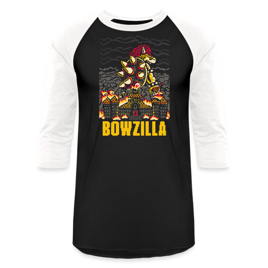 Bowzilla - Baseball T-Shirt - black/white