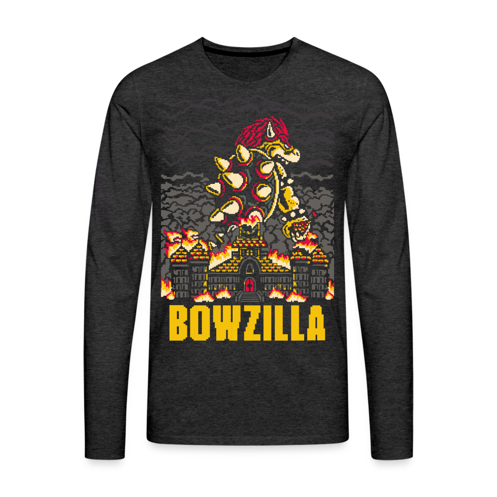 Bowzilla - Men's Premium Long Sleeve T-Shirt - charcoal grey