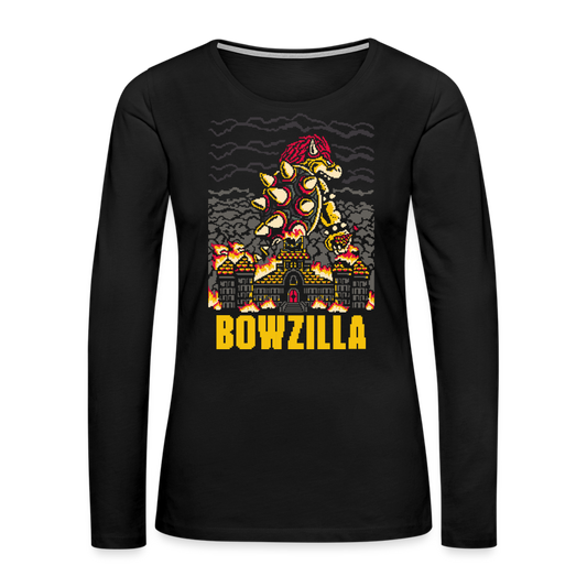 Bowzilla - Women's Premium Long Sleeve T-Shirt - black