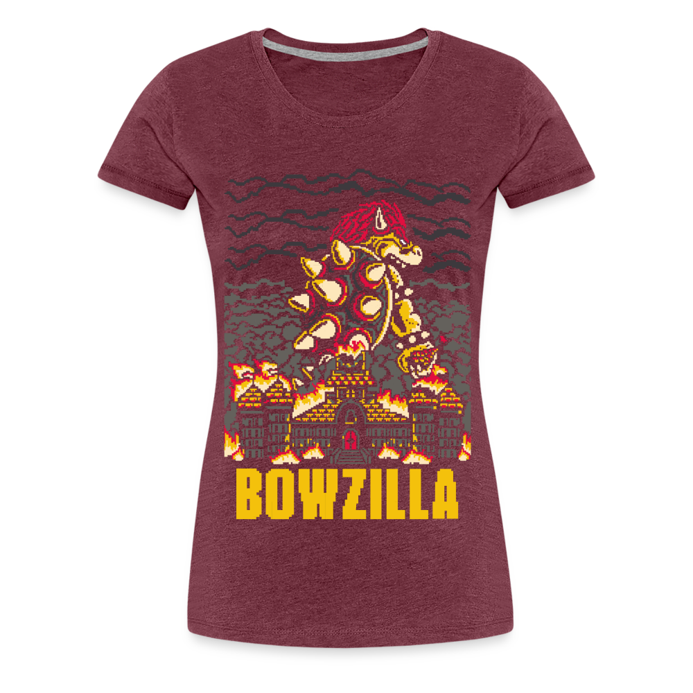 Bowzilla - Women’s Premium T-Shirt - heather burgundy