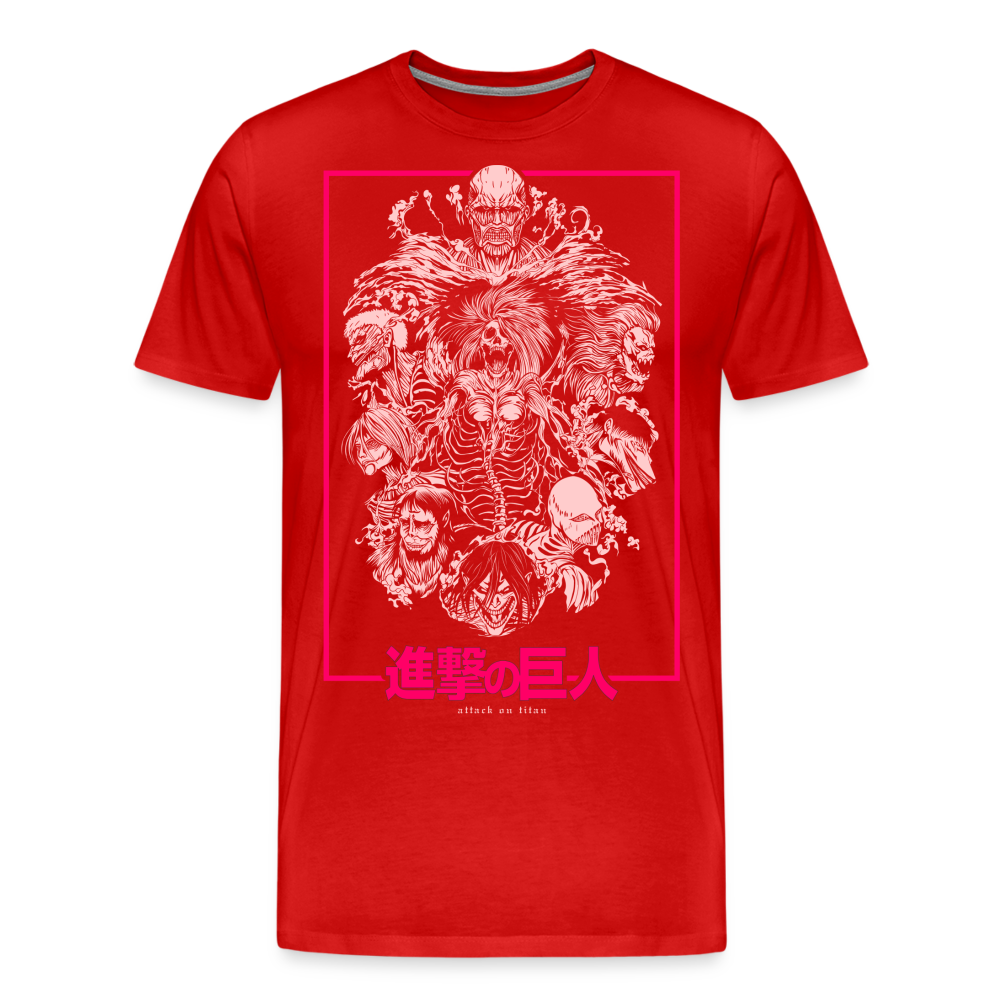 Titan Collage - Men's Premium T-Shirt - red