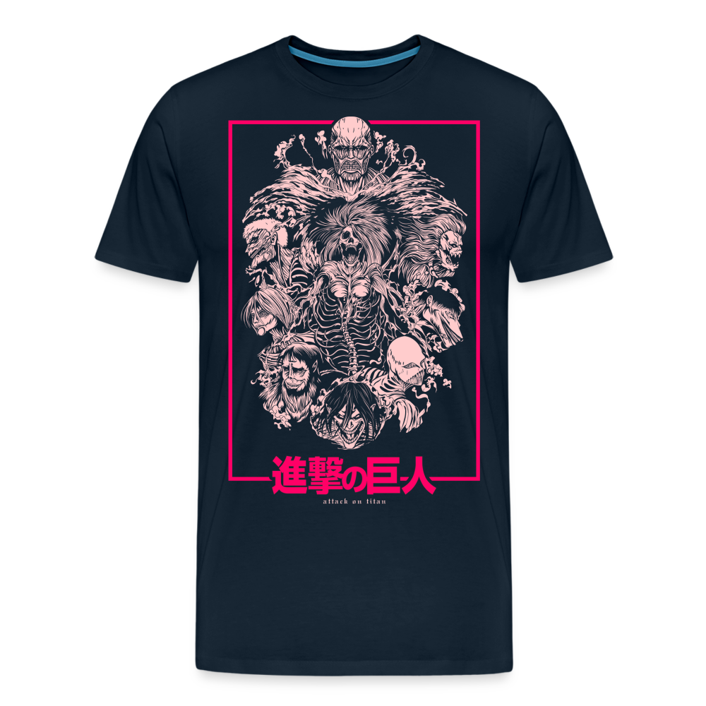 Titan Collage - Men's Premium T-Shirt - deep navy