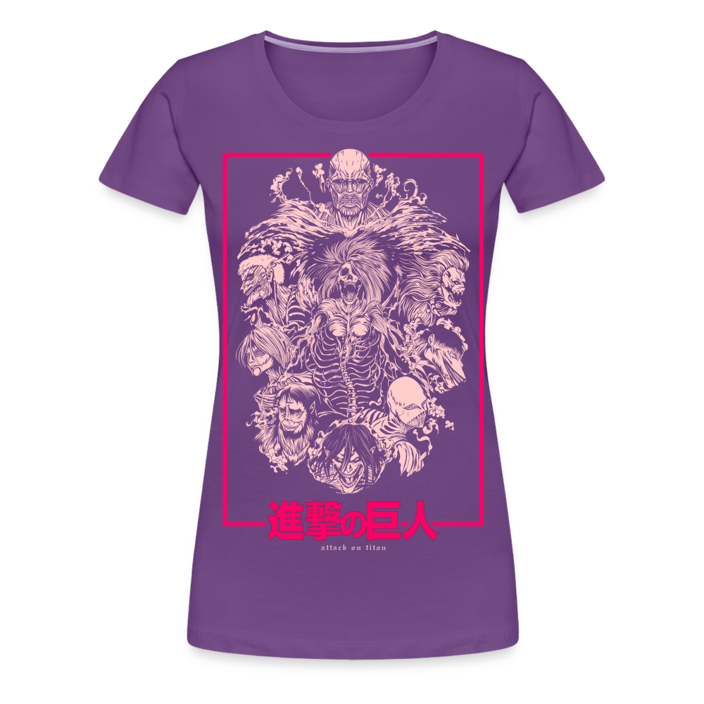 Titan Collage - Women’s Premium T-Shirt - purple