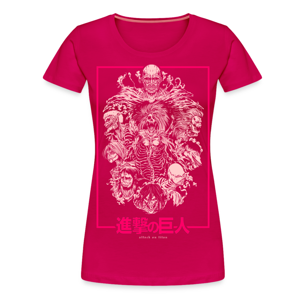 Titan Collage - Women’s Premium T-Shirt - dark pink